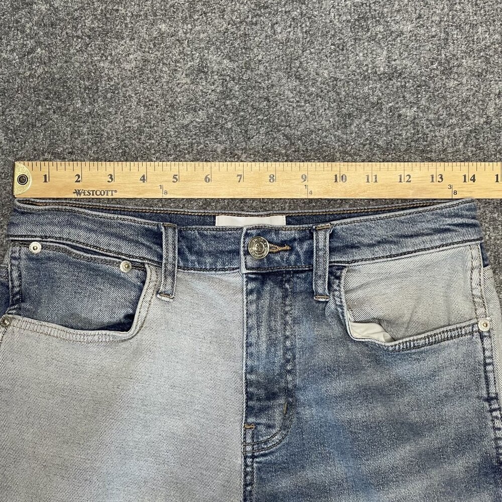 Current/Elliott Two-Tone High-Rise Straight-Leg Jeans Womens Size 28 - Picture 4 of 6